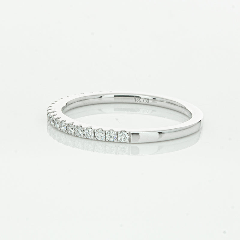 18ct White Gold Diamond Millie Band-Ring-Walker & Hall