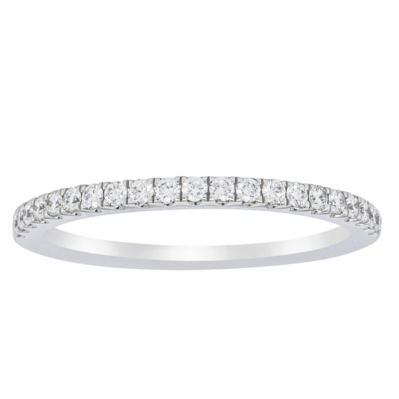 18ct White Gold Diamond Millie Band-Ring-Walker & Hall