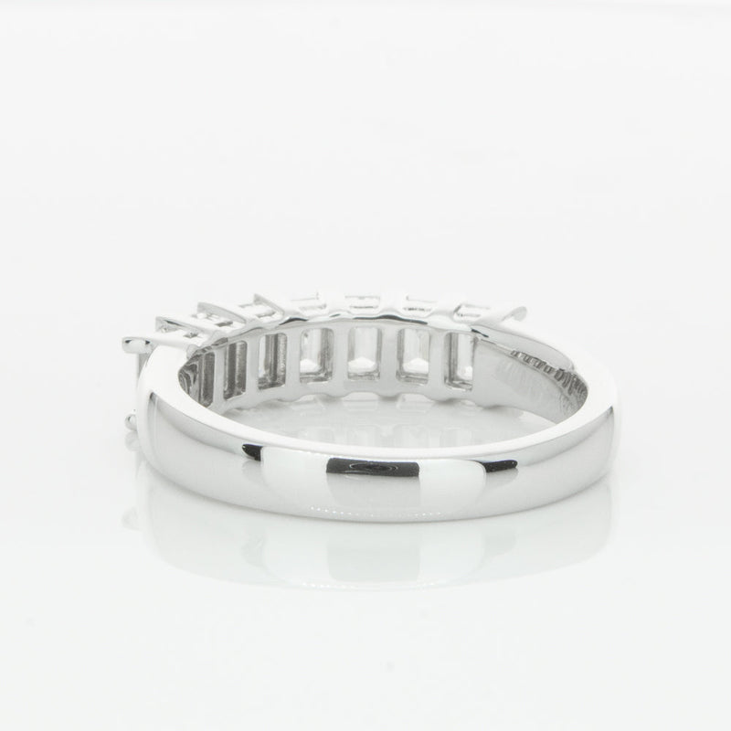18ct White Gold 1.35ct Emerald Cut Diamond Asra Ring-Ring-Walker & Hall