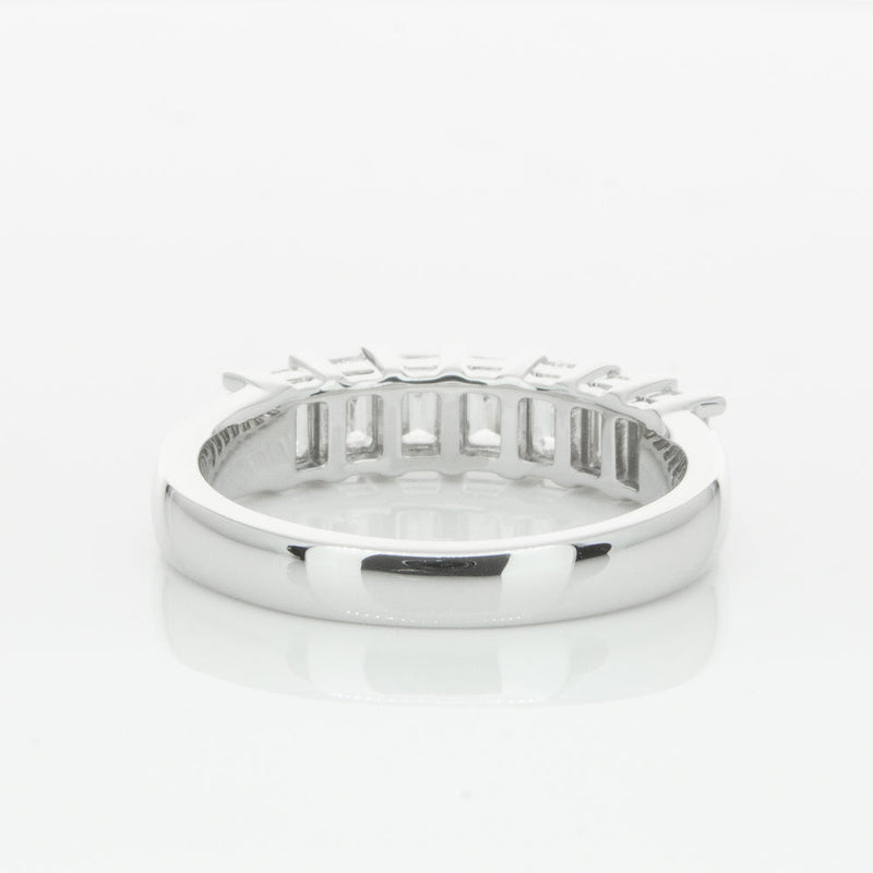 18ct White Gold 1.35ct Emerald Cut Diamond Asra Ring-Ring-Walker & Hall