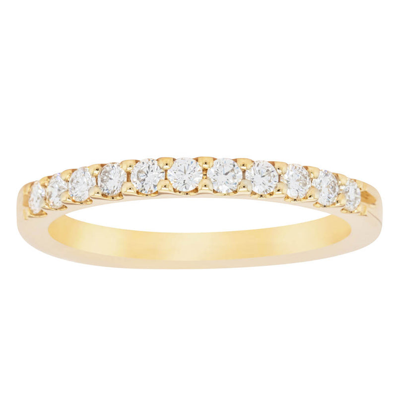 14ct Yellow Gold Diamond Claw-Set Band-Ring-Walker & Hall