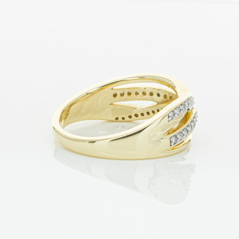 14ct Yellow Gold Diamond Nevaeh Band-Ring-Walker & Hall