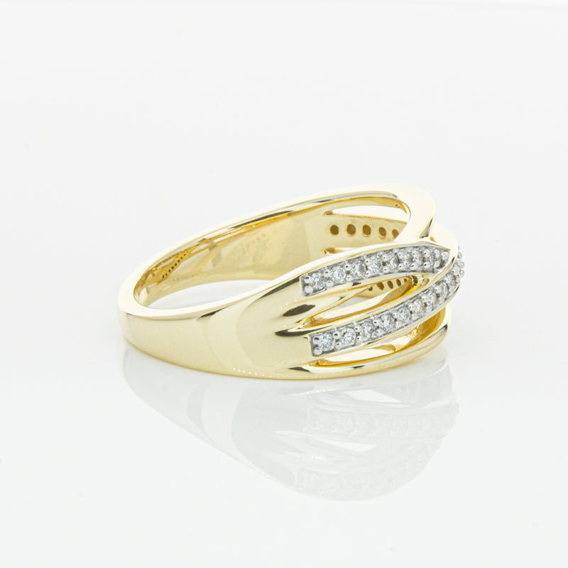 14ct Yellow Gold Diamond Nevaeh Band-Ring-Walker & Hall