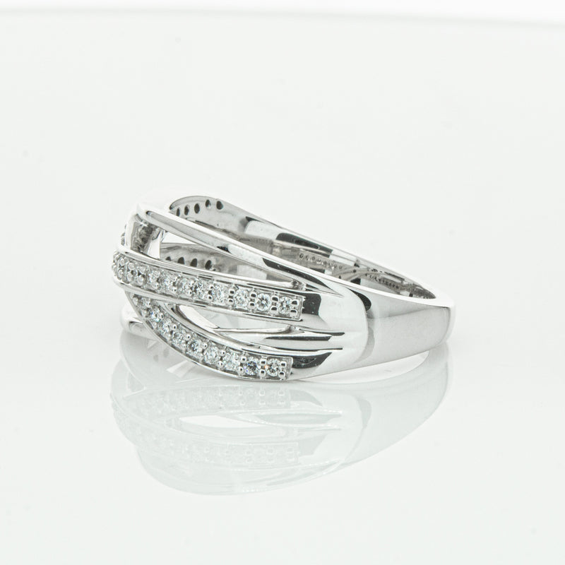 14ct White Gold Diamond Nevaeh Band-Ring-Walker & Hall