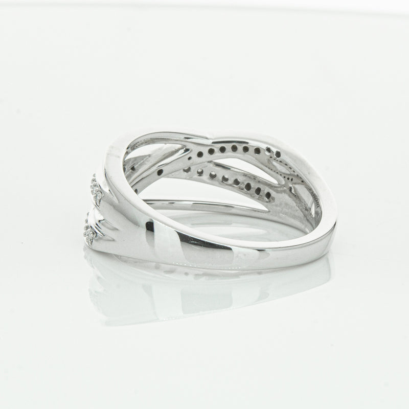 14ct White Gold Diamond Nevaeh Band-Ring-Walker & Hall