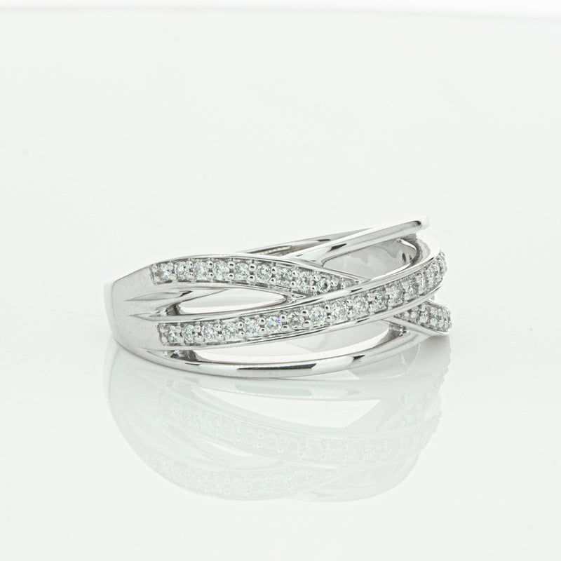 14ct White Gold Diamond Nevaeh Band-Ring-Walker & Hall