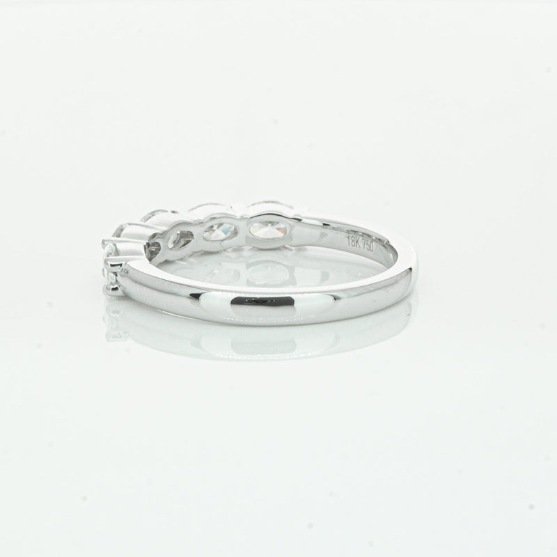 18ct White Gold 1.02ct Oval Cut Diamond Panorama Ring-Ring-Walker & Hall