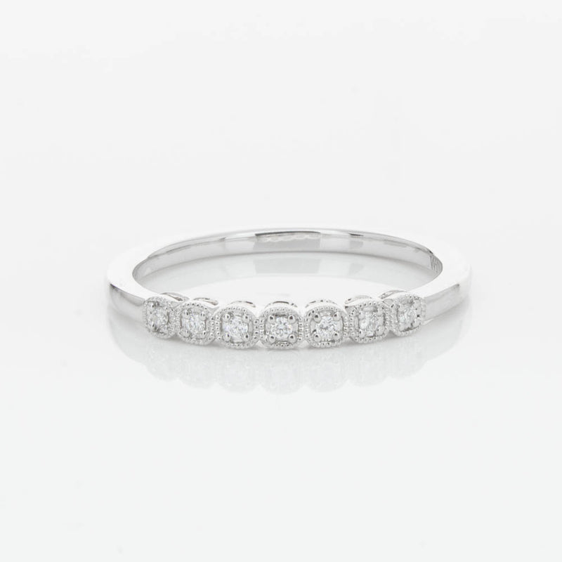 14ct White Gold Diamond Cushla Band-Ring-Walker & Hall