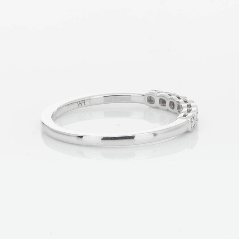 14ct White Gold Diamond Cushla Band-Ring-Walker & Hall