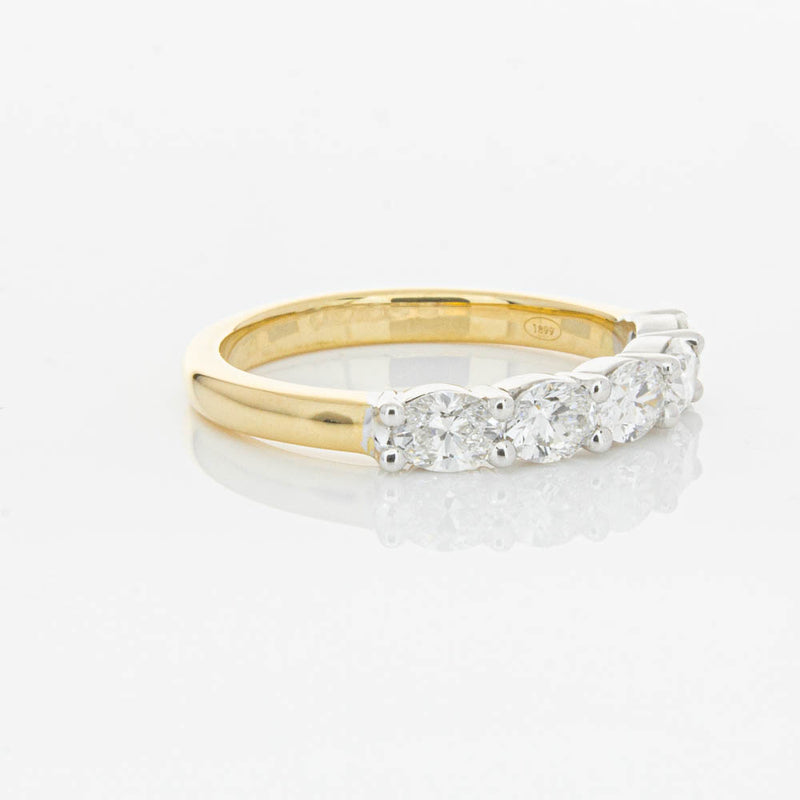18ct Yellow Gold 1.01ct Oval Cut Diamond Panorama Ring-Ring-Walker & Hall