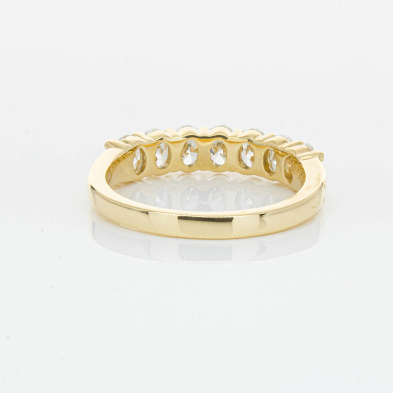 18ct Yellow Gold 1.33ct Oval Cut Diamond Panorama Ring-Ring-Walker & Hall