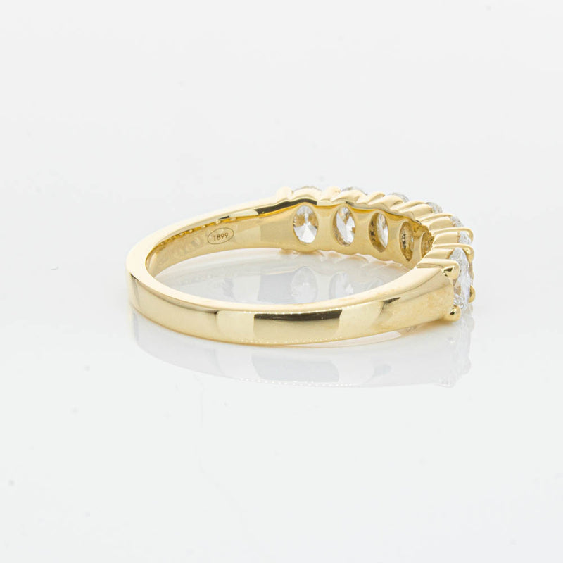 18ct Yellow Gold 1.33ct Oval Cut Diamond Panorama Ring-Ring-Walker & Hall