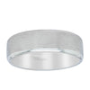 Platinum 6.75mm Bevelled Edge Band-Ring-Walker & Hall