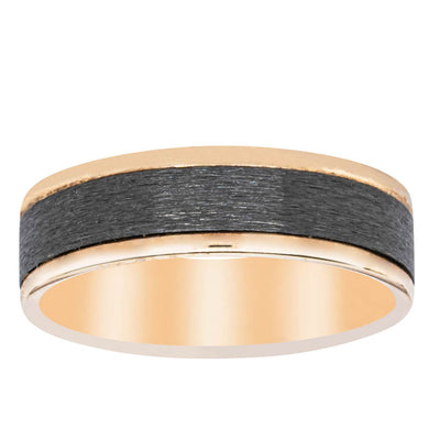 9ct Yellow Gold Zirconium 6mm Ring-Ring-Walker & Hall