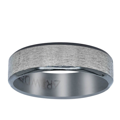 Black Zirconium Sanded Finished Ring-Ring-Walker & Hall