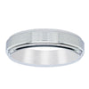 Cobalt Satin Finish Stepped Edge 6mm Men's Ring-Ring-Walker & Hall