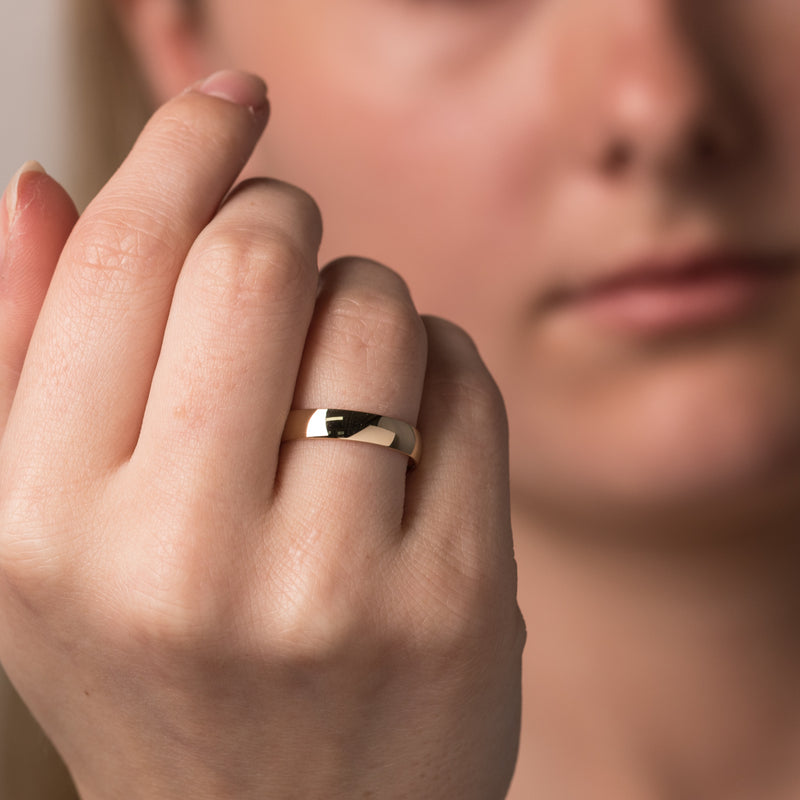 9ct Yellow Gold Flat Fit Band-Ring-Walker & Hall