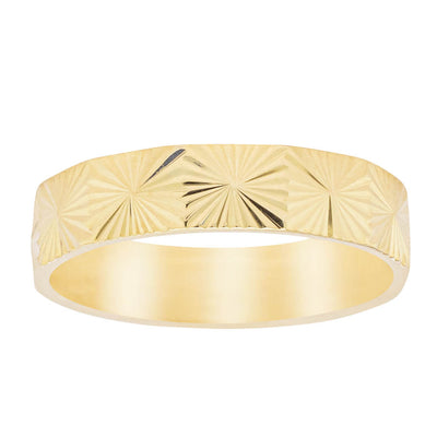 9ct Yellow Gold Reflections Ring-Ring-Walker & Hall