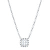 18ct White Gold .38ct Diamond Pendant with Chain-Necklace-Walker & Hall