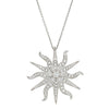 18ct White Gold 1.20ct Diamond Starfish Cluster Pendant-Necklace-Walker & Hall
