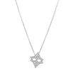 18ct White Gold .19ct Diamond Merkaba Star Necklace-Necklace-Walker & Hall
