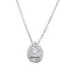 9ct White Gold Diamond Pear Saturn Pendant-Necklace-Walker & Hall