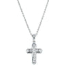 18ct White Gold .26ct Diamond Cross Pendant-Necklace-Walker & Hall