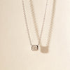 18ct White Gold .46ct Radiant Cut Diamond Natalia Pendant-Necklace-Walker & Hall
