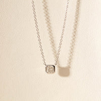 18ct White Gold .46ct Radiant Cut Diamond Natalia Pendant-Necklace-Walker & Hall