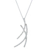 Deja Vu 18ct White Gold .51ct Diamond Kiss Pendant-Necklace-Walker & Hall