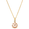 18ct Yellow Gold Morganite & Diamond Octavia Pendant-Necklace-Walker & Hall