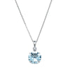 18ct White Gold Aquamarine & Diamond Octavia Pendant-Necklace-Walker & Hall