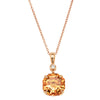 18ct Rose Gold Citrine & Diamond Octavia Pendant-Necklace-Walker & Hall