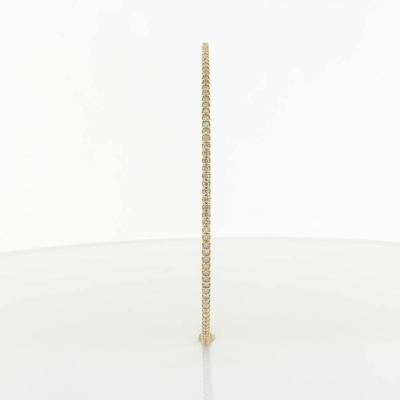 18ct Yellow Gold 1.03ct Diamond Eternity Bangle-Bracelet-Walker & Hall