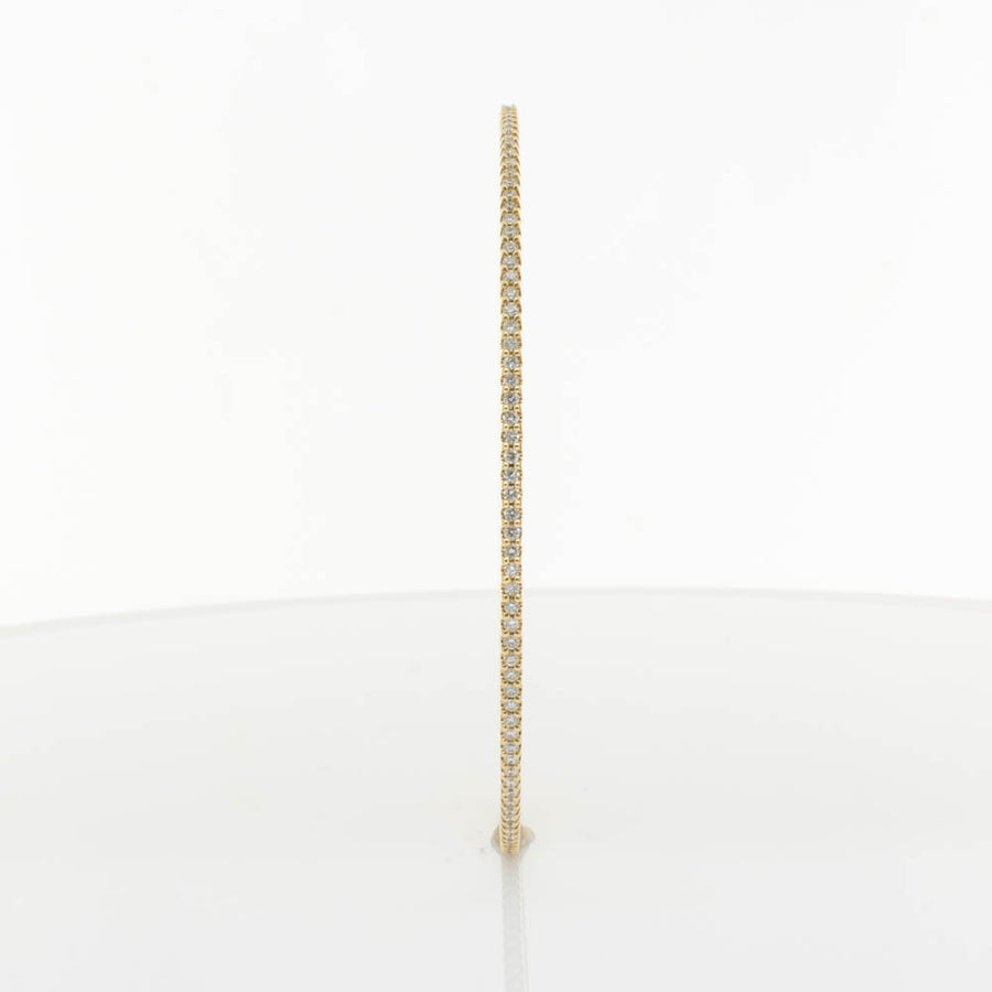 18ct Yellow Gold 1.03ct Diamond Eternity Bangle-Bracelet-Walker & Hall