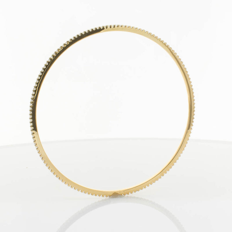 18ct Yellow Gold 1.03ct Diamond Eternity Bangle-Bracelet-Walker & Hall