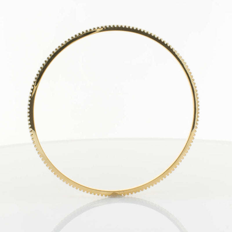 18ct Yellow Gold 1.03ct Diamond Eternity Bangle-Bracelet-Walker & Hall
