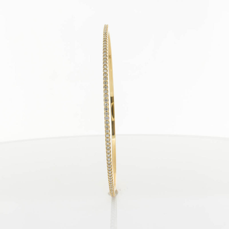 18ct Yellow Gold 1.03ct Diamond Eternity Bangle-Bracelet-Walker & Hall