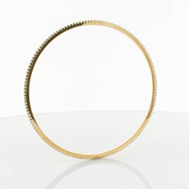 18ct Yellow Gold 1.03ct Diamond Eternity Bangle-Bracelet-Walker & Hall