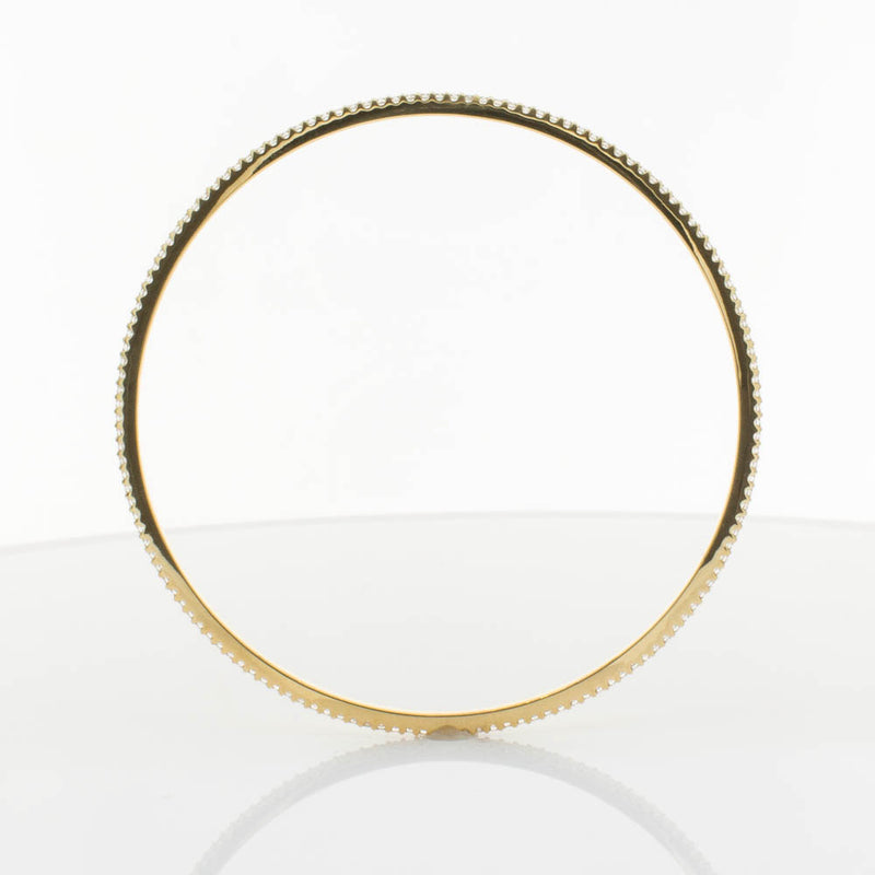18ct Yellow Gold 1.03ct Diamond Eternity Bangle-Bracelet-Walker & Hall