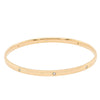 9ct Yellow Gold Diamond Lucky Bangle-Bracelet-Walker & Hall