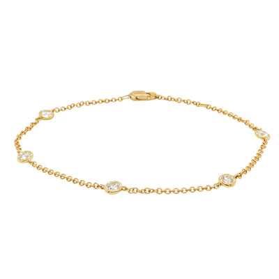 18ct Yellow Gold Diamond Natalia Bracelet-Bracelet-Walker & Hall