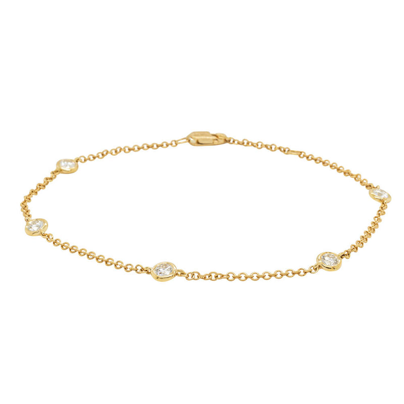 18ct Yellow Gold Diamond Natalia Bracelet-Bracelet-Walker & Hall