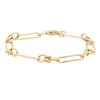 9ct Yellow Gold Paperclip Link Bracelet-Bracelet-Walker & Hall