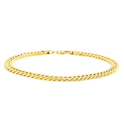 9ct Yellow Gold Double Curb Bracelet-Bracelet-Walker & Hall