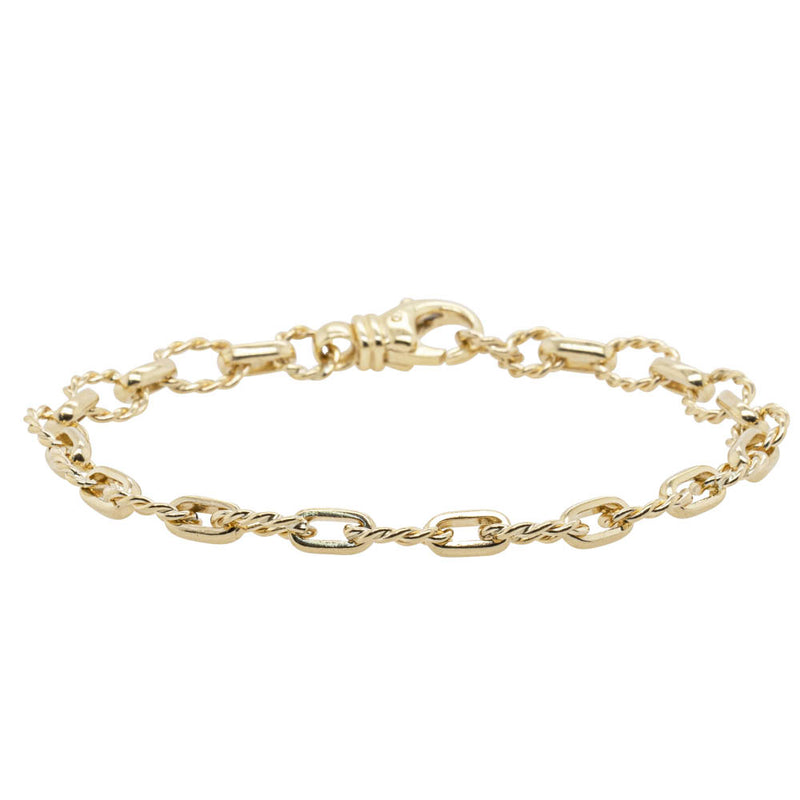 9ct Yellow Gold Twisted Belcher Bracelet-Bracelet-Walker & Hall