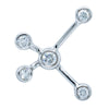 18ct White Gold & Diamond Single Earth Element Earring-Earrings-Walker & Hall