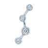 18ct White Gold & Diamond Single Air Element Earring-Earrings-Walker & Hall