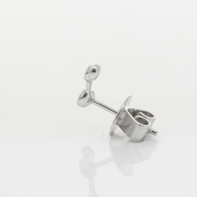 18ct White Gold & Diamond Single Air Element Earring-Earrings-Walker & Hall
