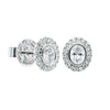 18ct White Gold .46ct Oval Cut Diamond Isla Earrings-Earrings-Walker & Hall